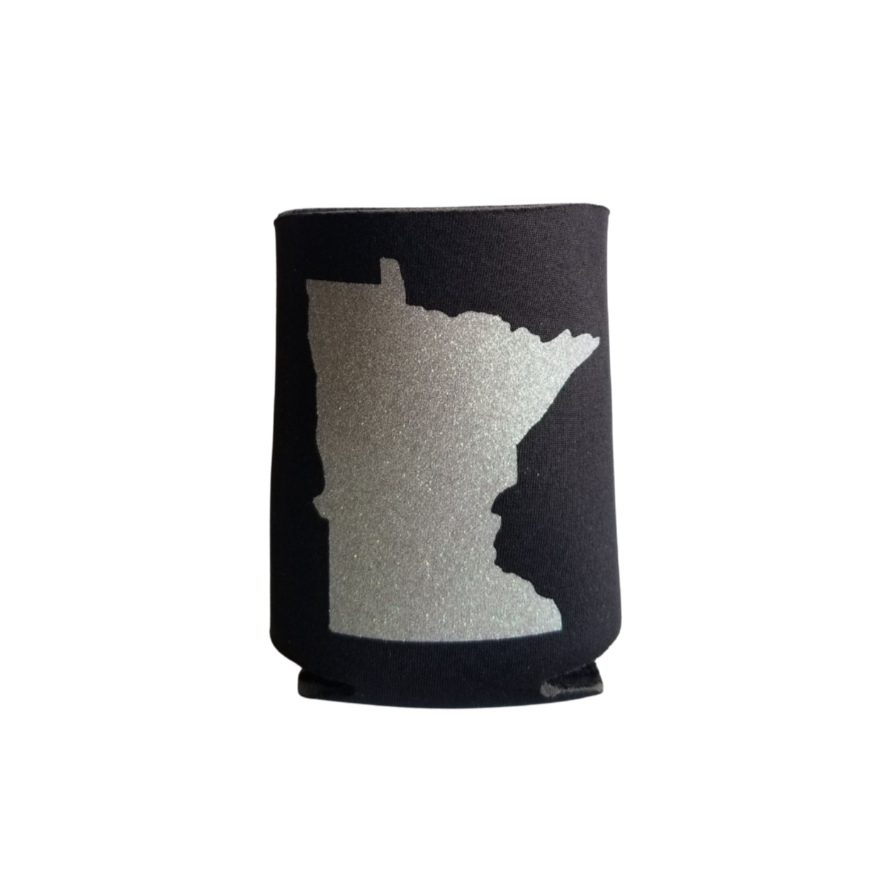Custom Koozies – Minnesota State Custom Koozie with white-silver glitter