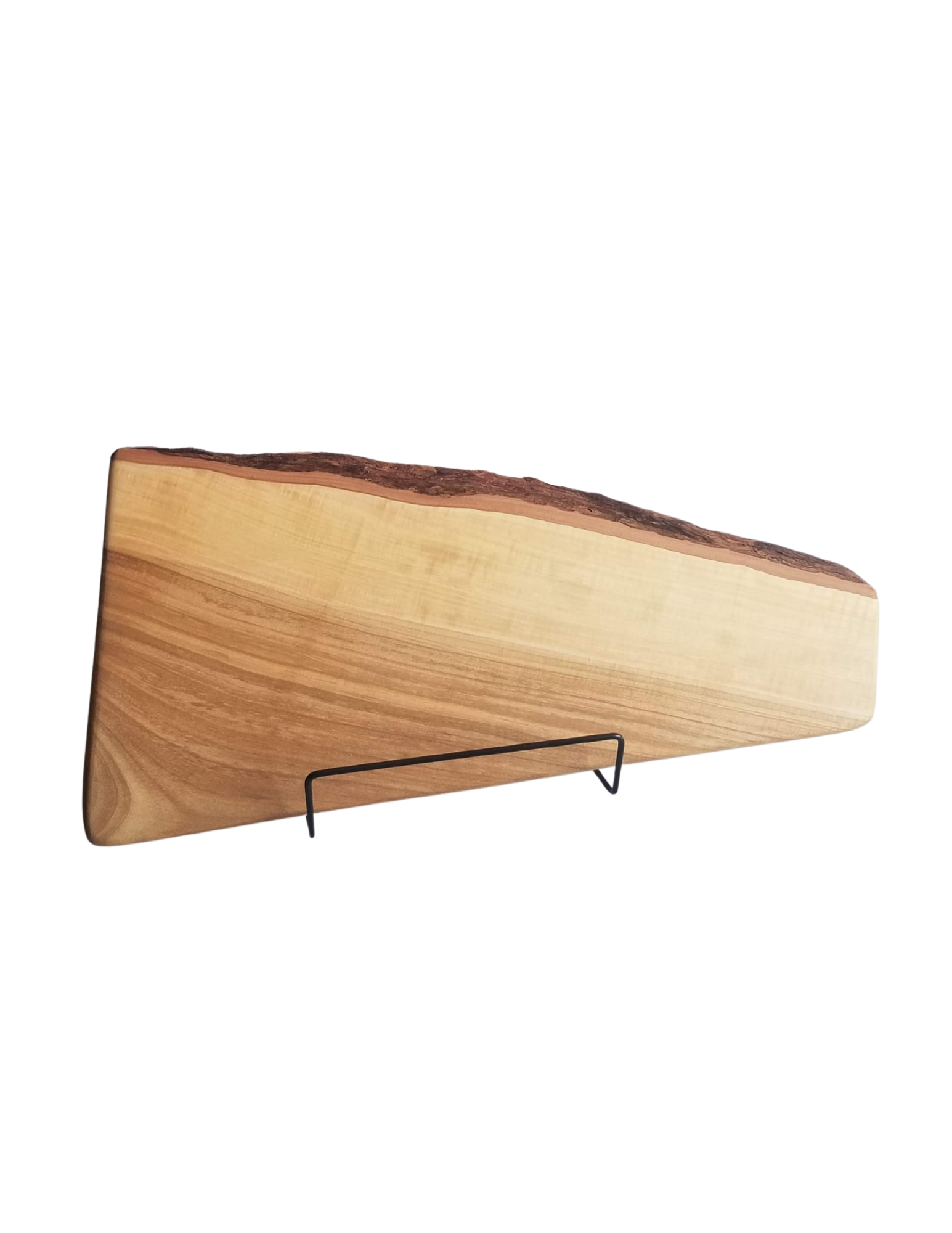 Silver Maple Live Edge Charcuterie Board – 15" x 5" Wedge Shape