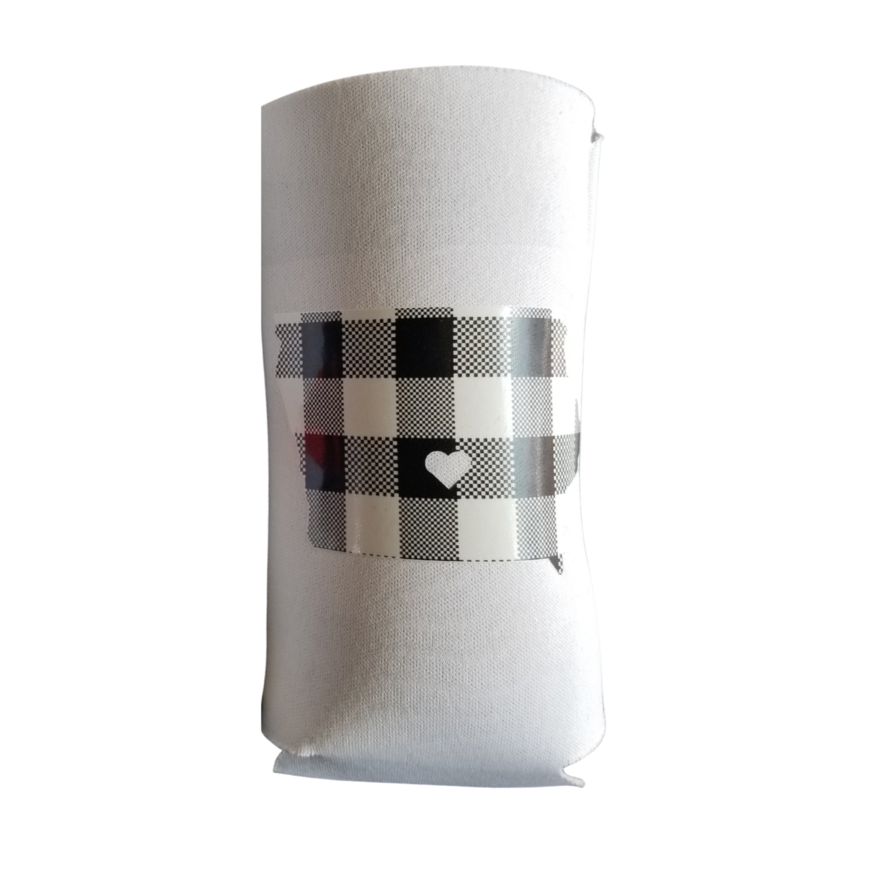 Custom Koozies – Iowa State Custom Koozie with red/black & white/black plaid